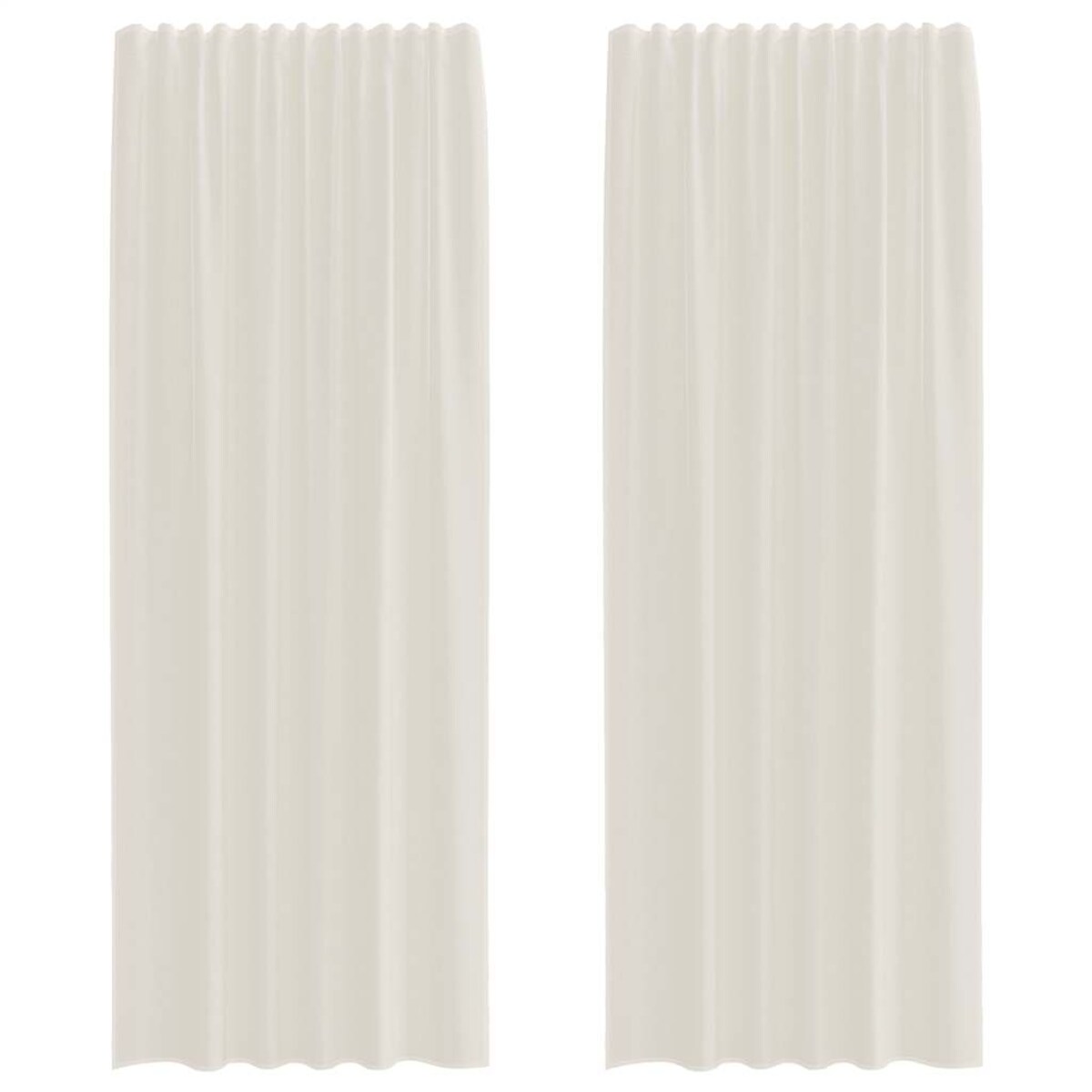 vidaXL Zasłony woalowe z kieszeniami na drążek 2 szt. Kremowe