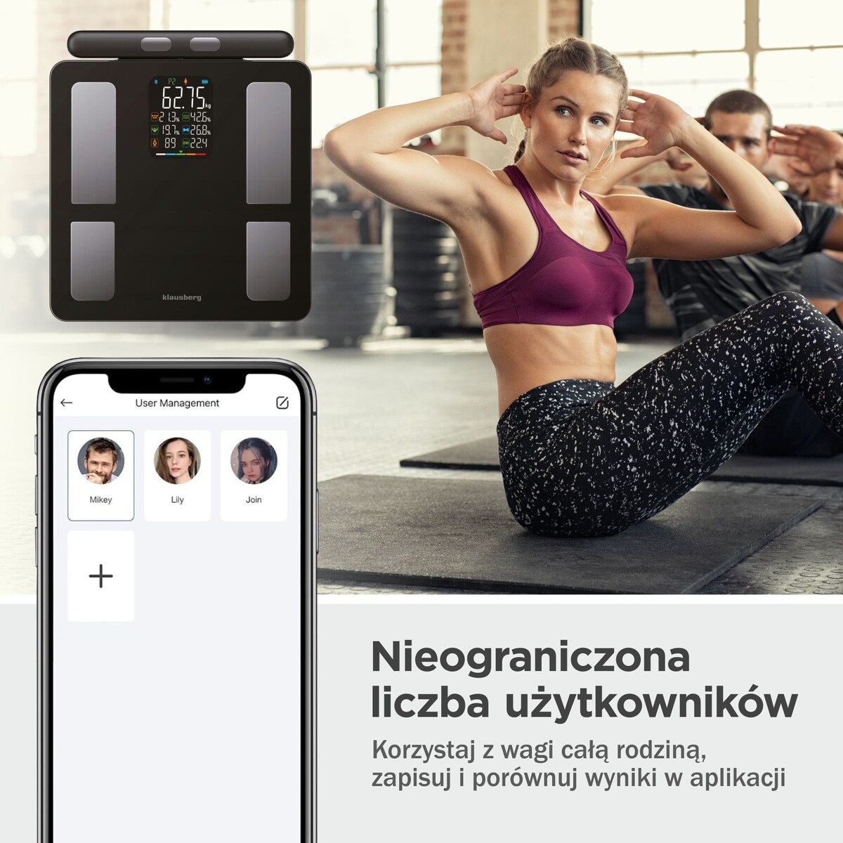 Klausberg analityczna waga łazienkowa smart KB7856