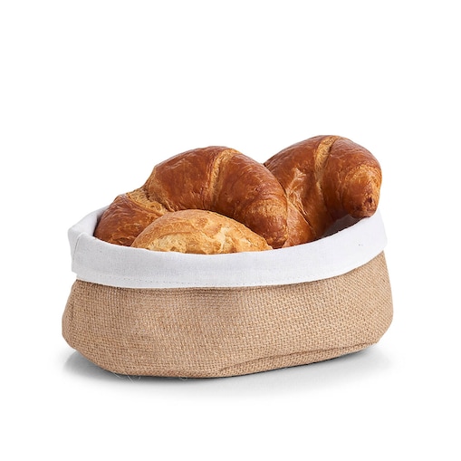 Koszyk na chleb z juty i bawełny, 22 x 15 cm