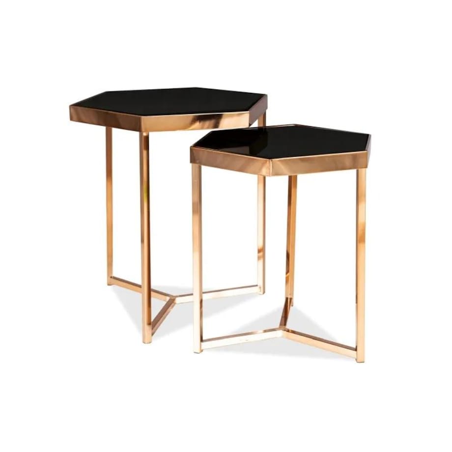 Stolik kawowy MILOS czarna/szampan