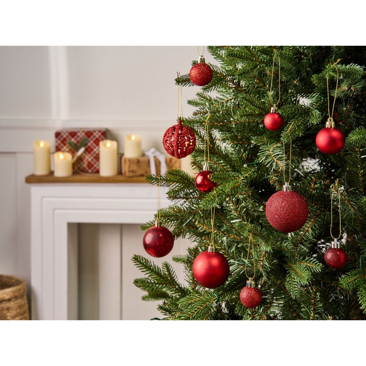 Zestaw 100 bombek VANERN Czerwony