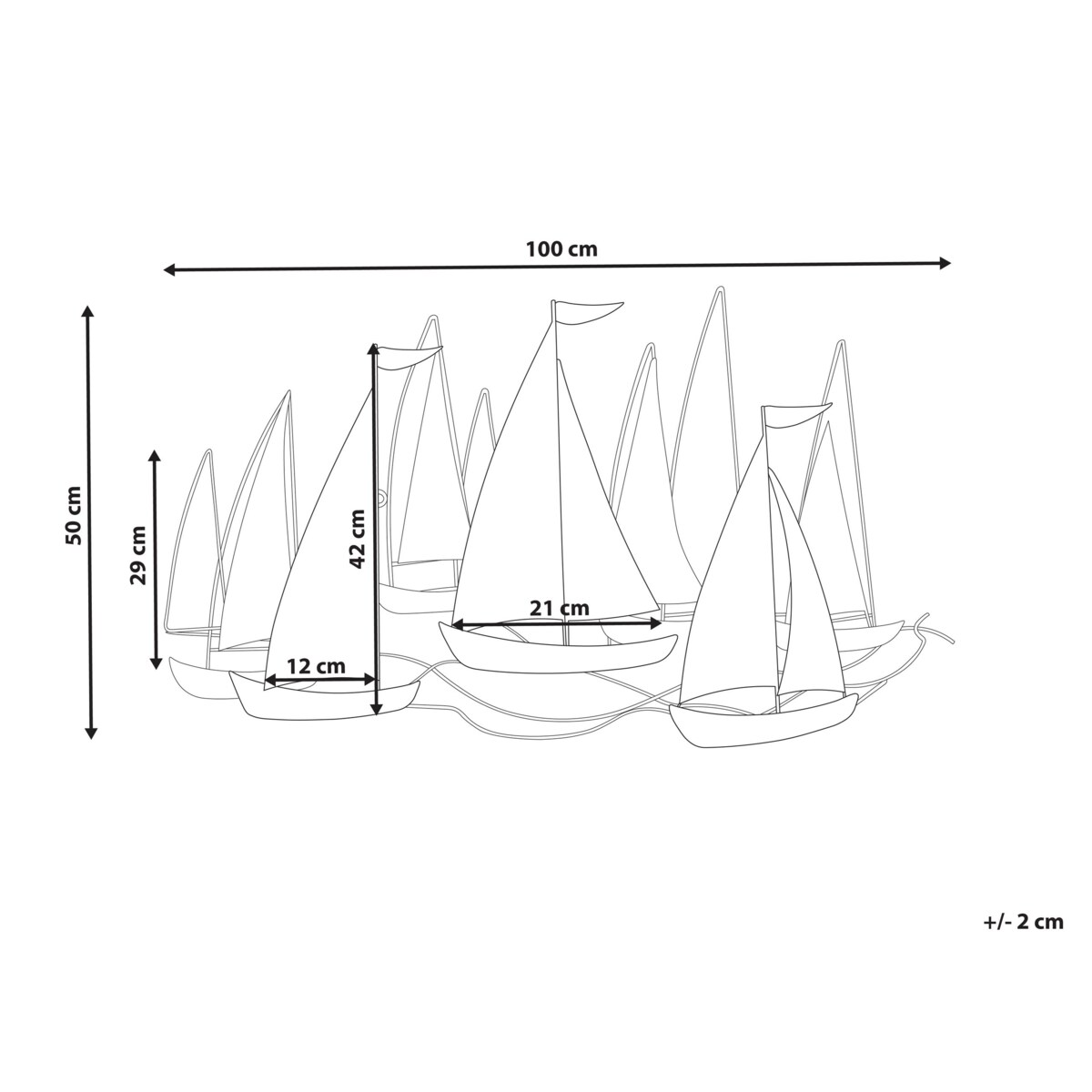 Dekoracja ścienna niebieska ze złotym BOHRIUM