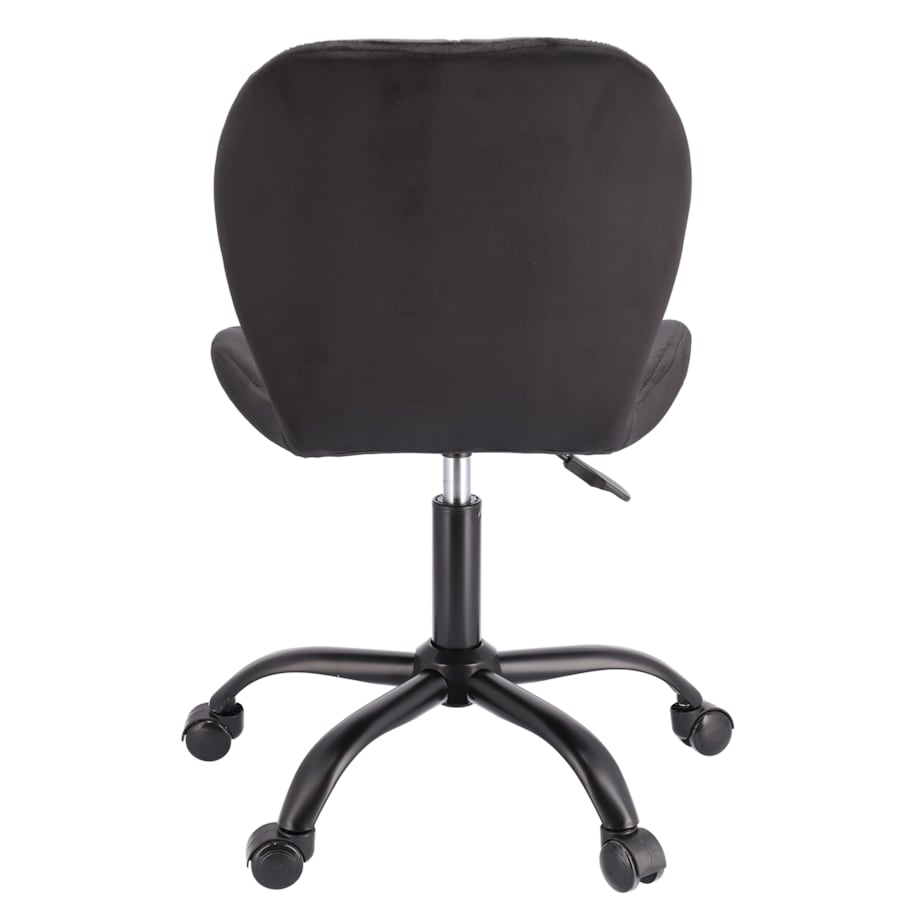 Krzesło biurowe welurowe ENDO czarne