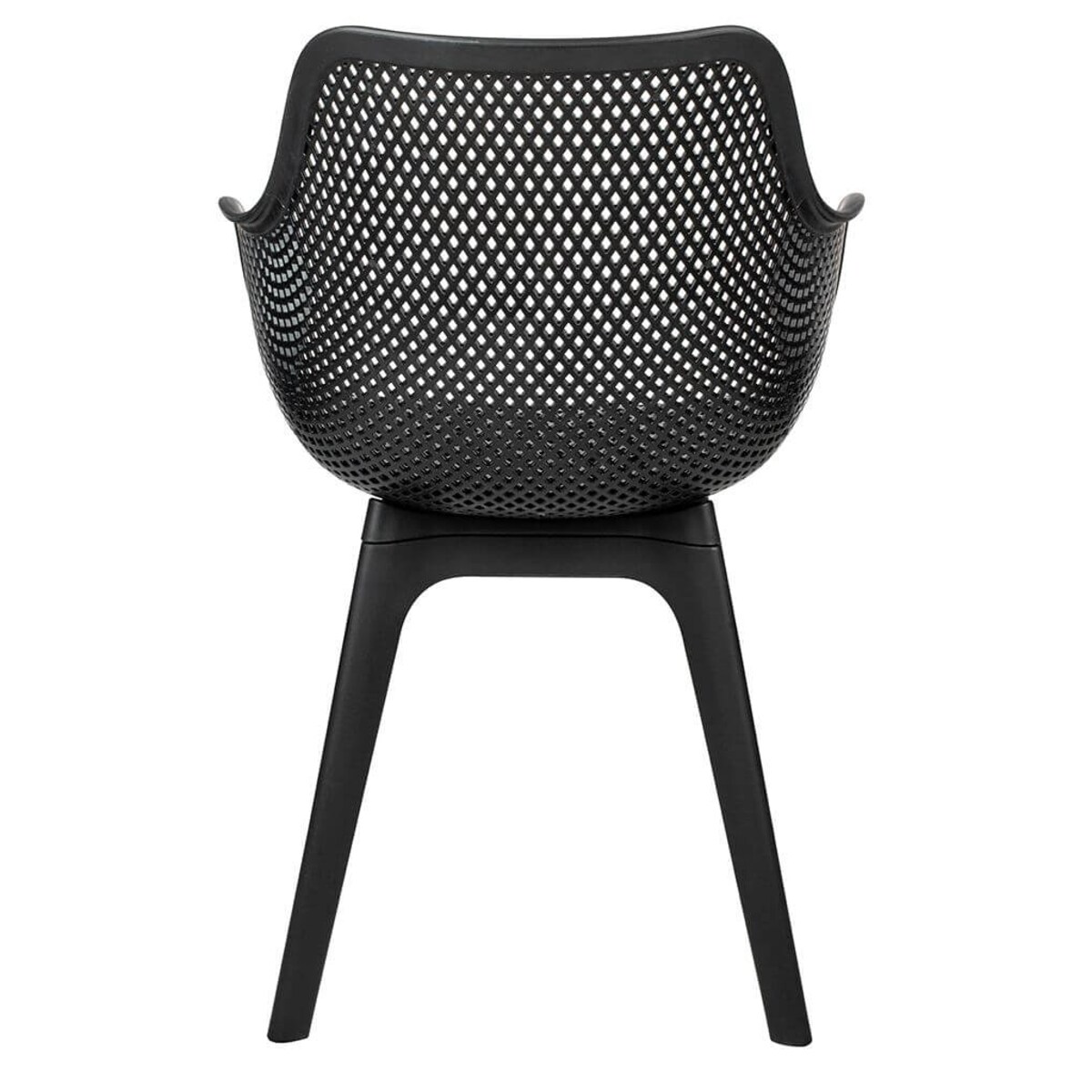Ażurowe krzesło LANDI KH010100225 przed dom czarne
