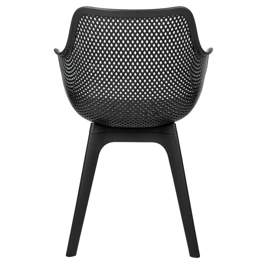 Ażurowe krzesło LANDI KH010100225 przed dom czarne