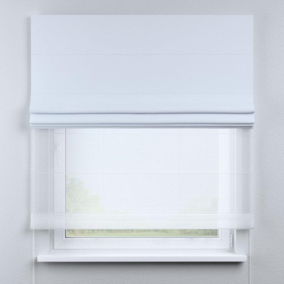 Roleta rzymska Duo, szaro-biały, Blackout - zaciemniające