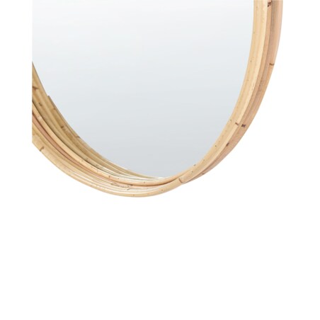 Rattanowe okrągłe lustro ścienne 60 cm naturalne BARUNG
