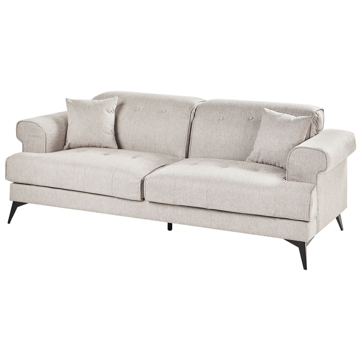 Komplet wypoczynkowy 5-osobowy beżowoszary SKIVE