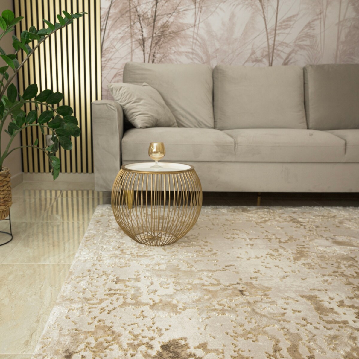 Dywan nowoczesny Studio 160x230 cm e-floor OEKO-TEX Przecierka beżowy