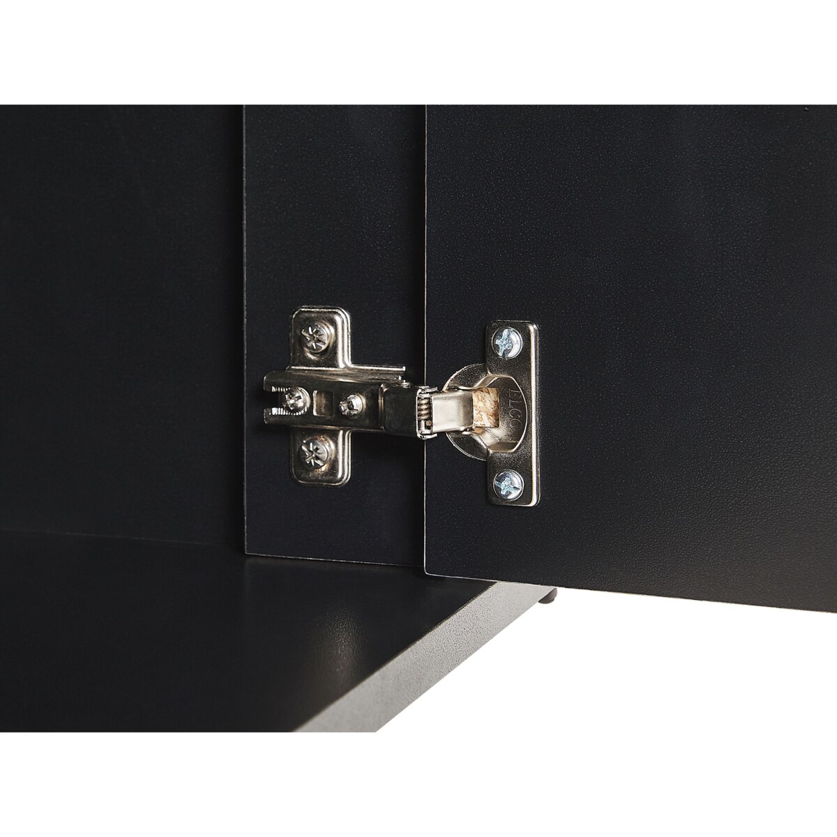 Szafka RTV efekt betonu z czarnym BLACKPOOL