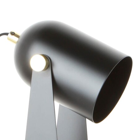 Biurkowa lampka Aries A2056-MBK Zumaline regulowana metalowa czarna