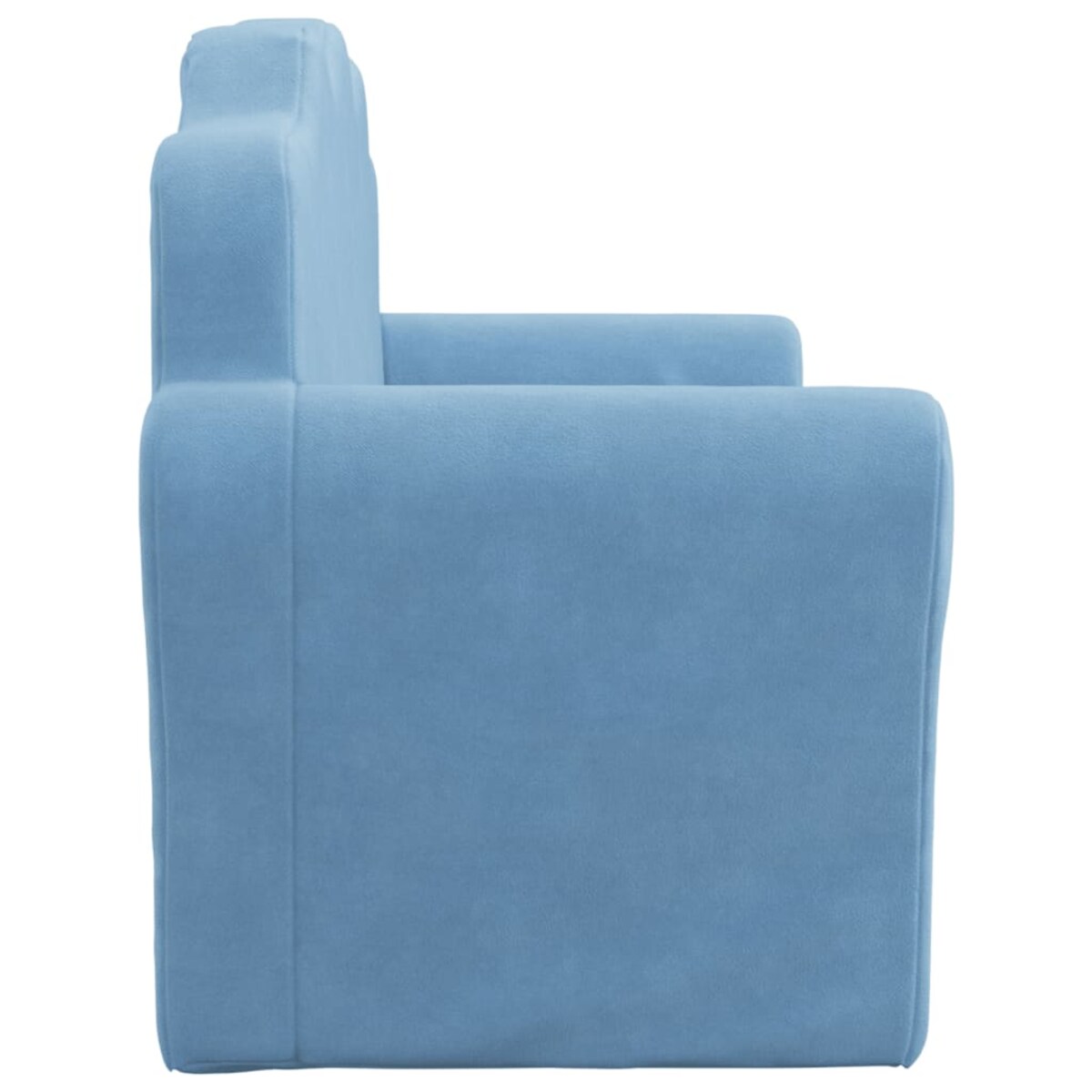 vidaXL 2-os. sofa dla dzieci, rozkładana, niebieska, miękki plusz