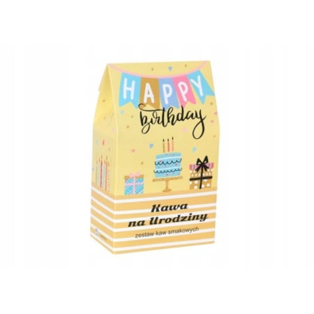 Box URODZINOWE ŻYCZENIA herbata smakowa sypana liściasta kawa + zaparzacz