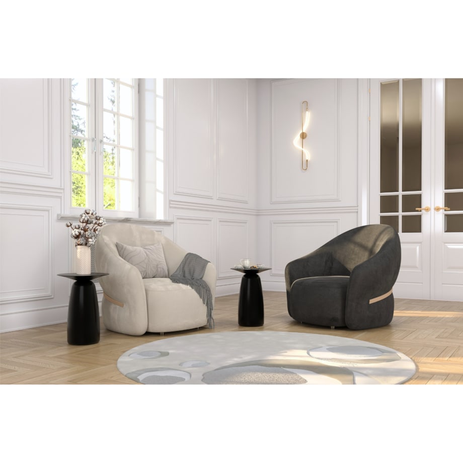 Stolik drewniany różne kolory Baobab 44, kolor czarny