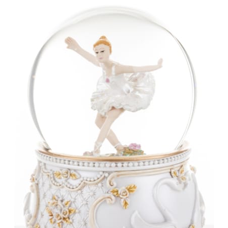 Szklana kula śnieżna z pozytywką 16x11x11 cm BALLERINA