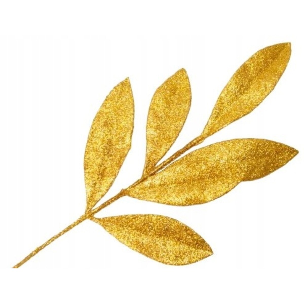LIŚĆ SZTUCZNY brokatowy złoty GAŁĄZKA do dekorowania stroika święta choinka