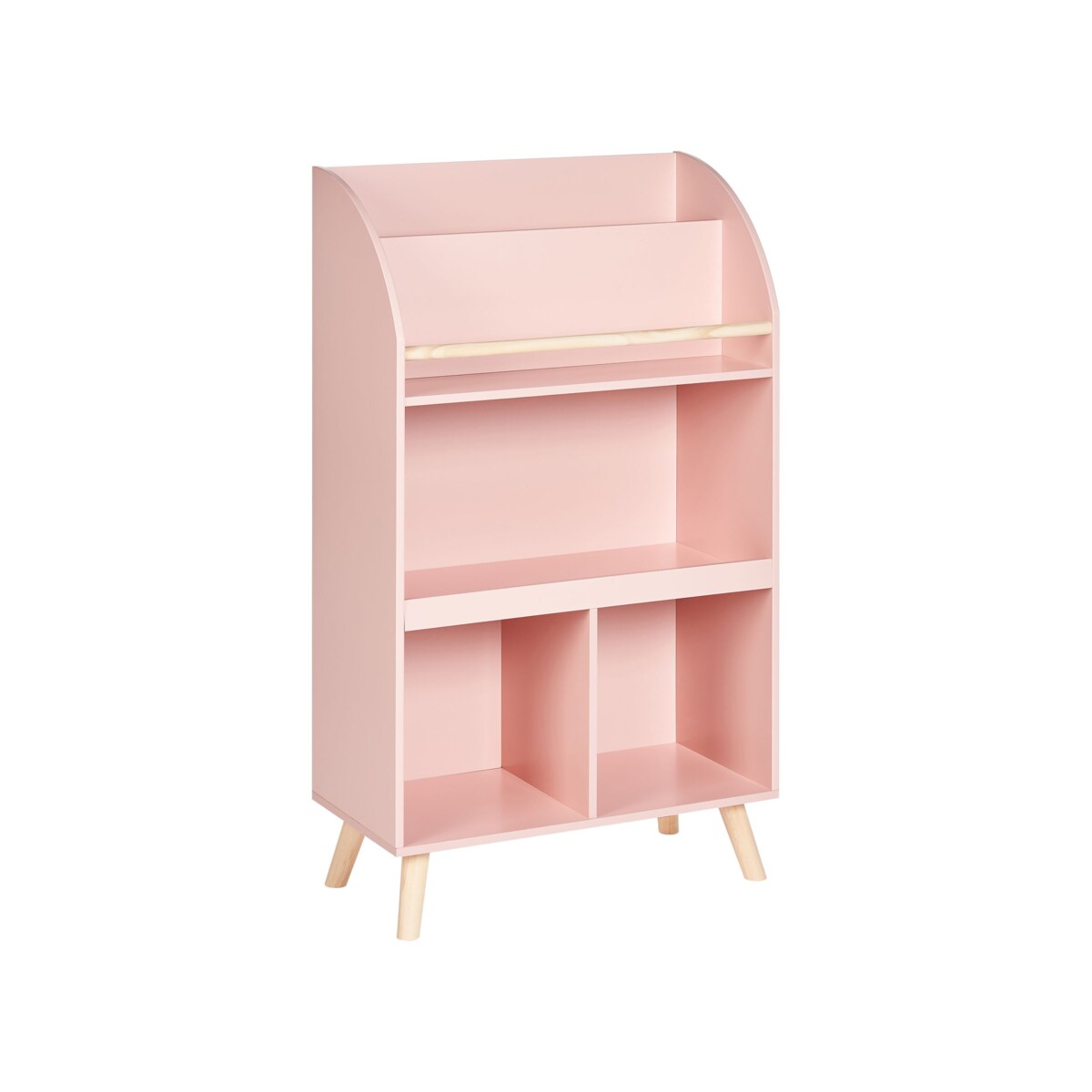 Regał 3 półki MDF Pastelowy róż LILOET