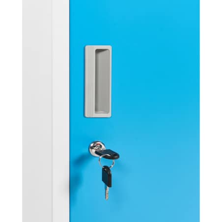 Szafa socjalna ubraniowa dwudrzwiowa ATHLETE Metal Biały/ niebieski