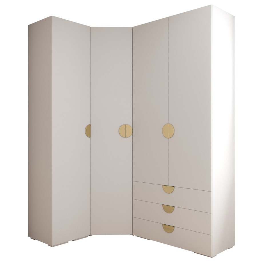 Garderoba wysoka do przedpokoju INOVA 4 Z6 biały+czarny