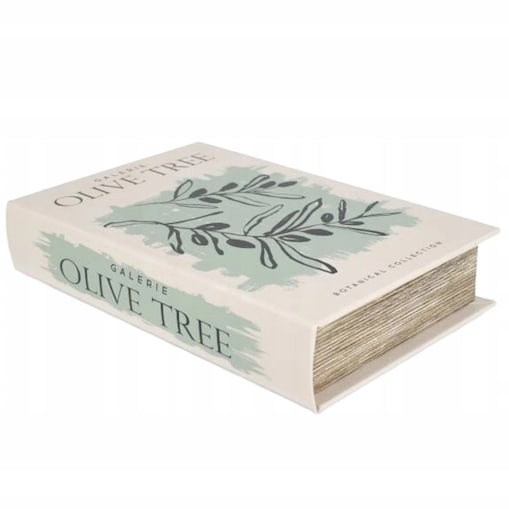 PUDEŁKO JAK KSIĄŻKA FAŁSZYWA OLIWKI ORGANIZER NA DROBIAZGI BIŻUTERIĘ 24cm