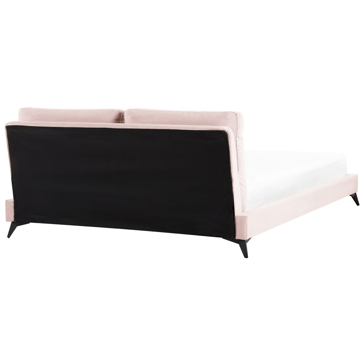 Łóżko welurowe 180 x 200 cm różowe MELLE