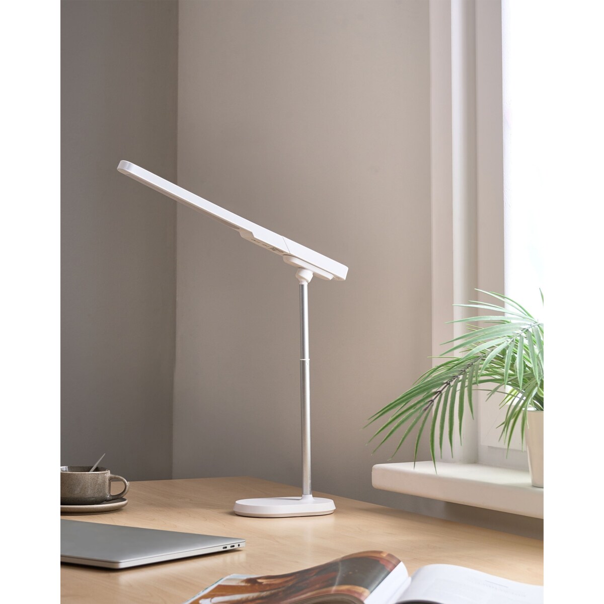 Lampa biurkowa LED TUCANA Ze ściemniaczem Biały