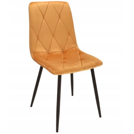 4 X Krzesło Tapicerowane Pikowane Welur Nowoczesne
