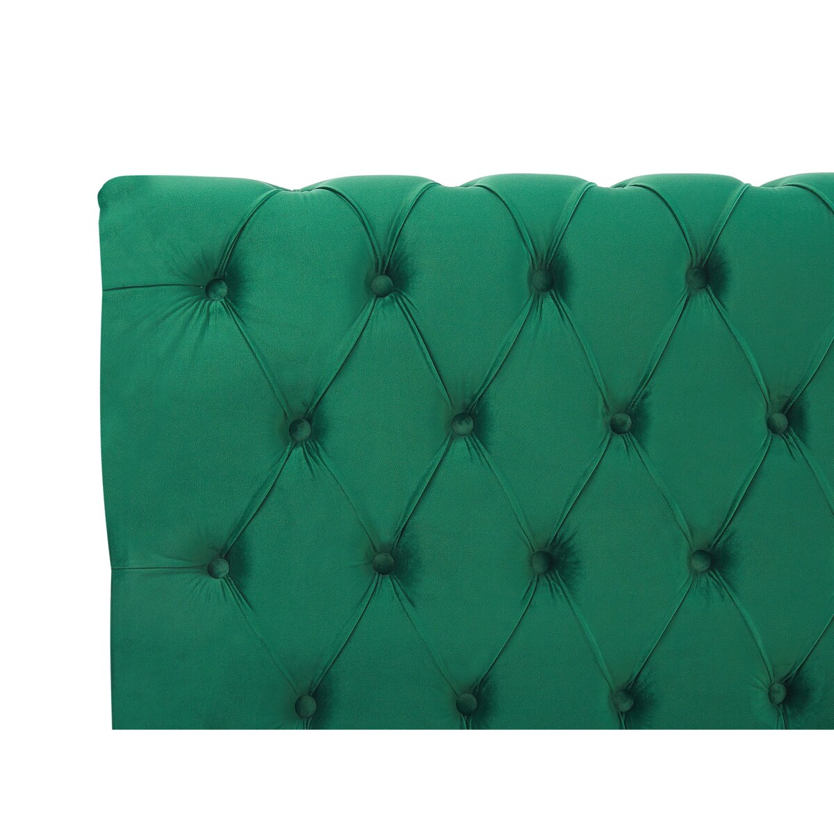 Łóżko wodne welurowe 180 x 200 cm zielone AVALLON