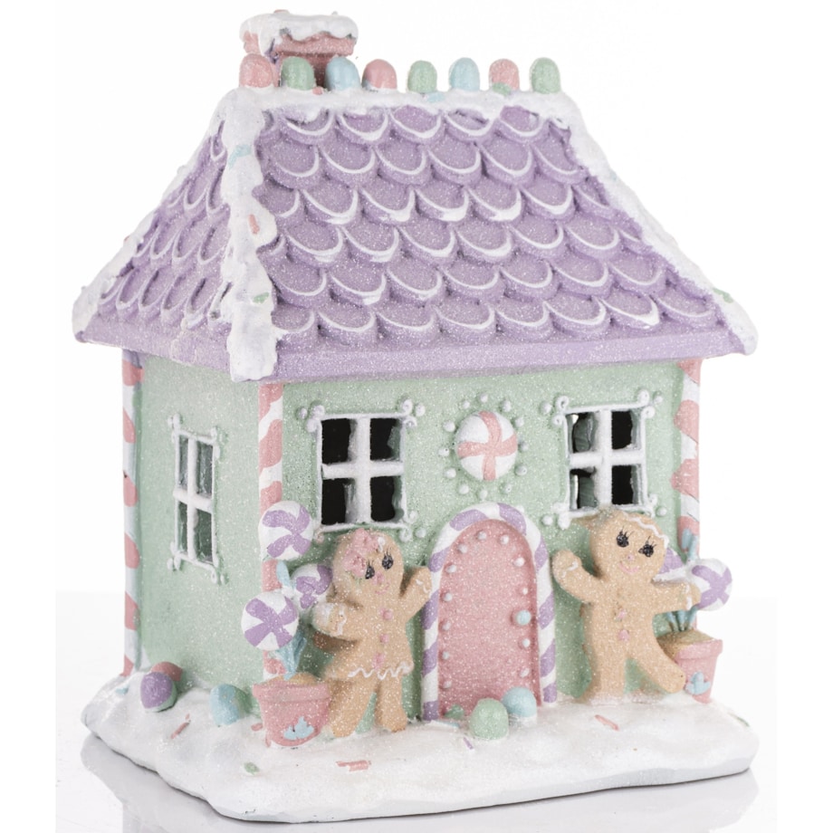 Domek ciasteczkowy LED 21,5x16x14 cm BISCOTTO niebieski