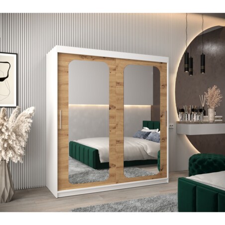 Szafa przesuwna Garderoba PROMO T3 180 biały/artisan