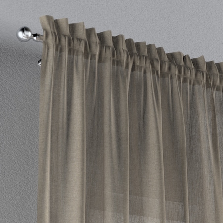 Zasłona na kanale z grzywką 1 szt. 130x260 beżowy