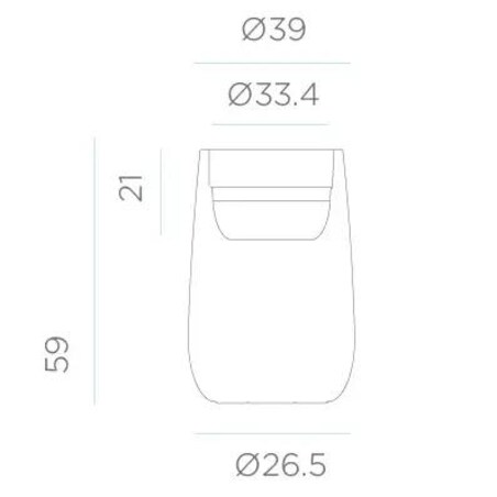 Donica balkonowa ściemniana Camelia LUMCAHIGSSNW King Home IP65 minimalistyczna biała