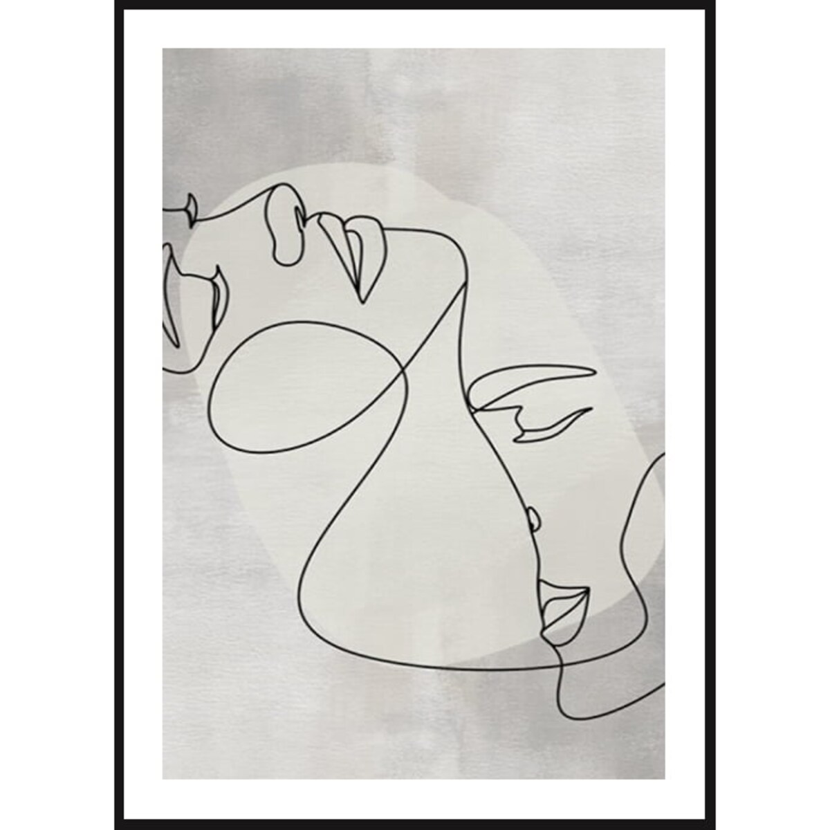 Poster Story, Plakat, Obraz - Pocałunek w Konturach, wymiary 50 x 70 cm