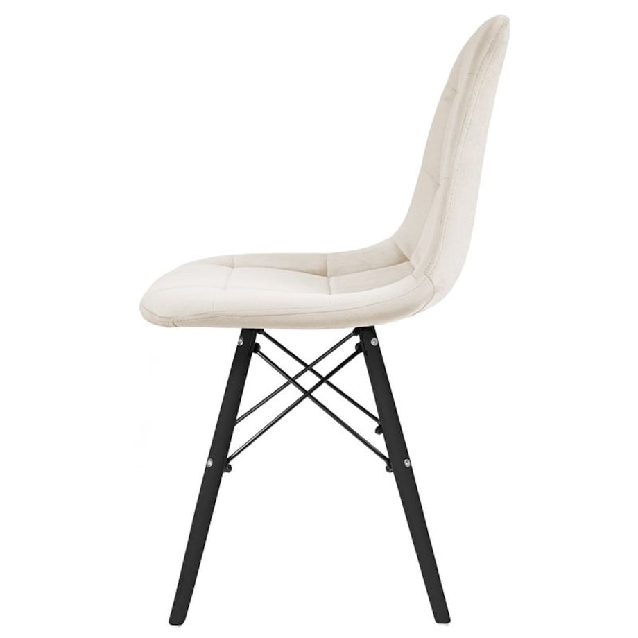 Krzesło tapicerowane skandynawskie welurowe do salonu jadalni