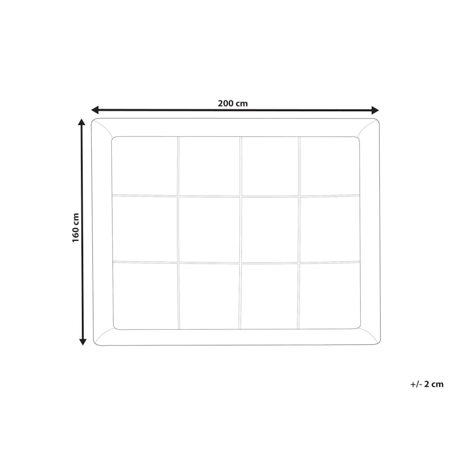 Materac nawierzchniowy topper bawełniany 160 x 200 cm TRIVOR