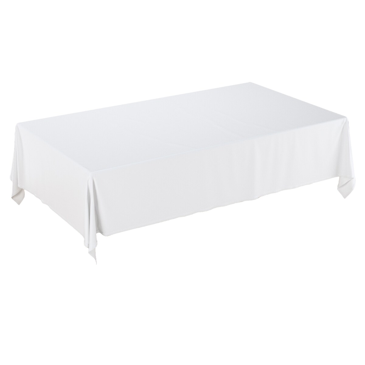 Obrus prostokątny 130 x 130 cm biały z połyskiem