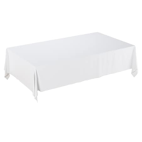Obrus prostokątny 130 x 130 cm biały z połyskiem