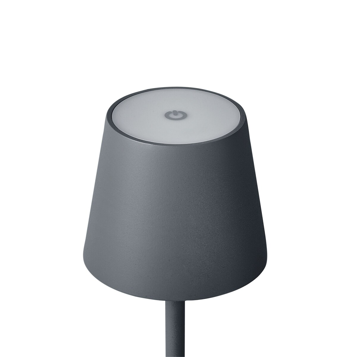 Bezprzewodowa lampa stołowa metalowa ciemnoszara BACEIRO