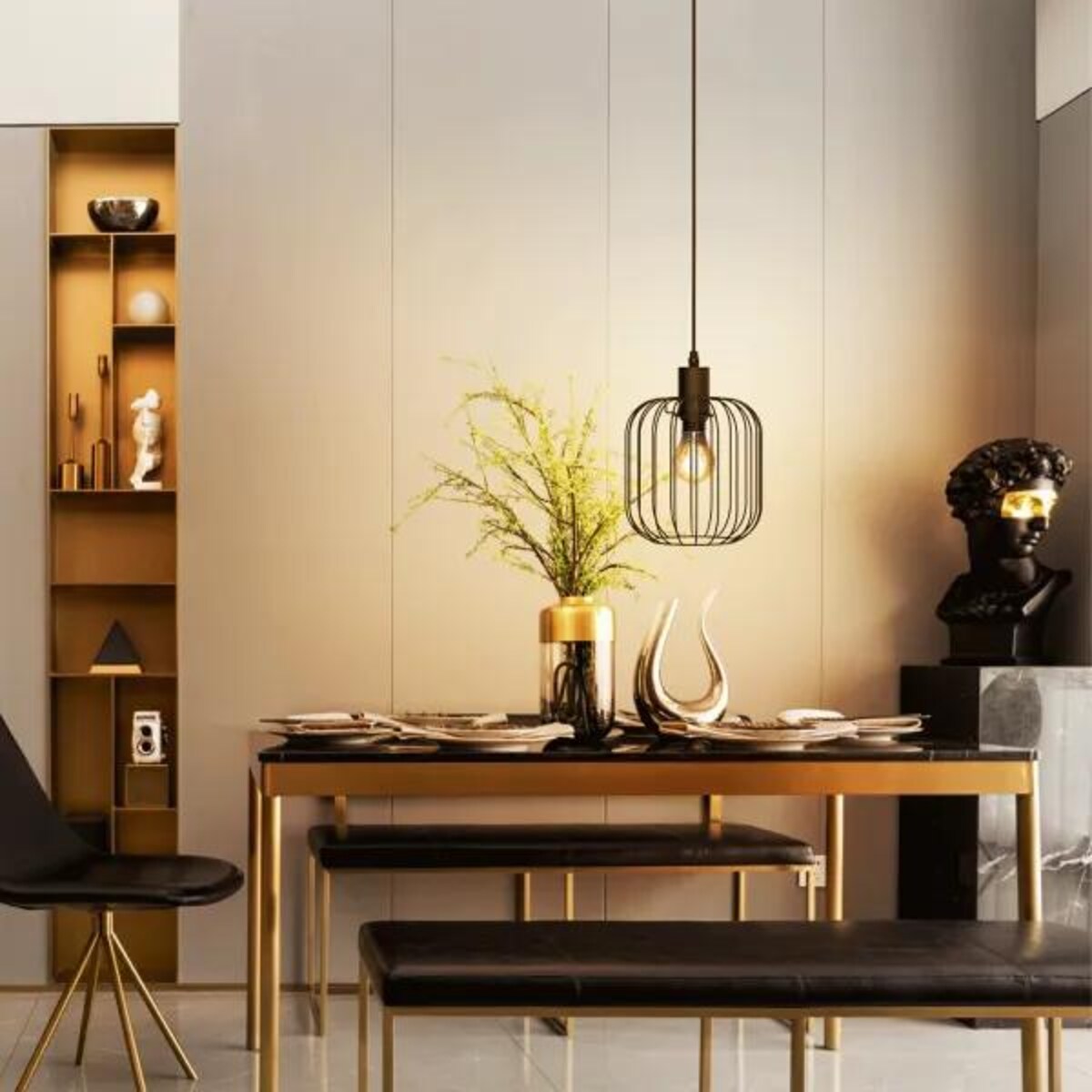 żelazna lampa wisząca loftowa e27