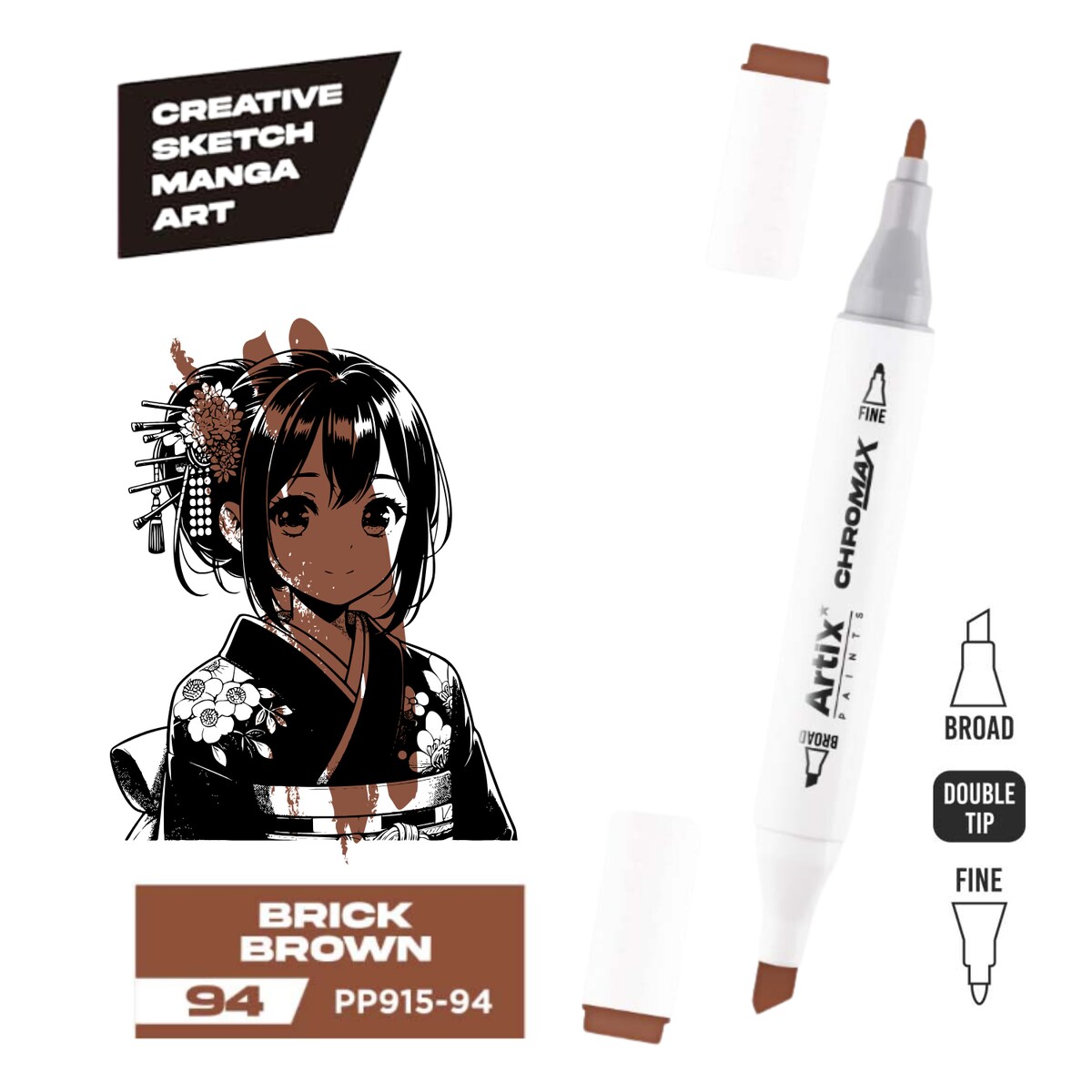 dwustronny marker kreatywny artix pp915-94 brick brown