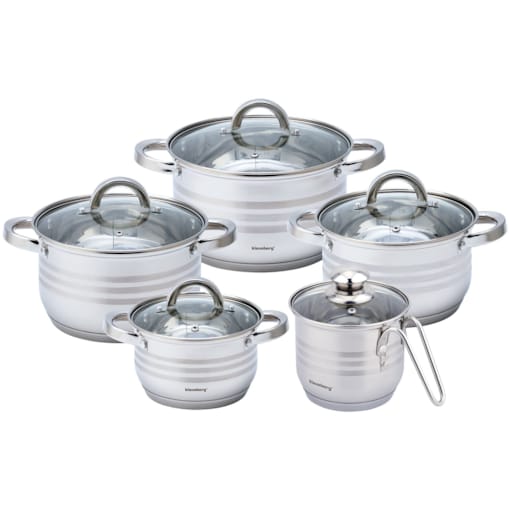 Zestaw garnków stalowych 10 ele. 1.7/2.1/2.9/3.9/6.6L KLAUSBERG