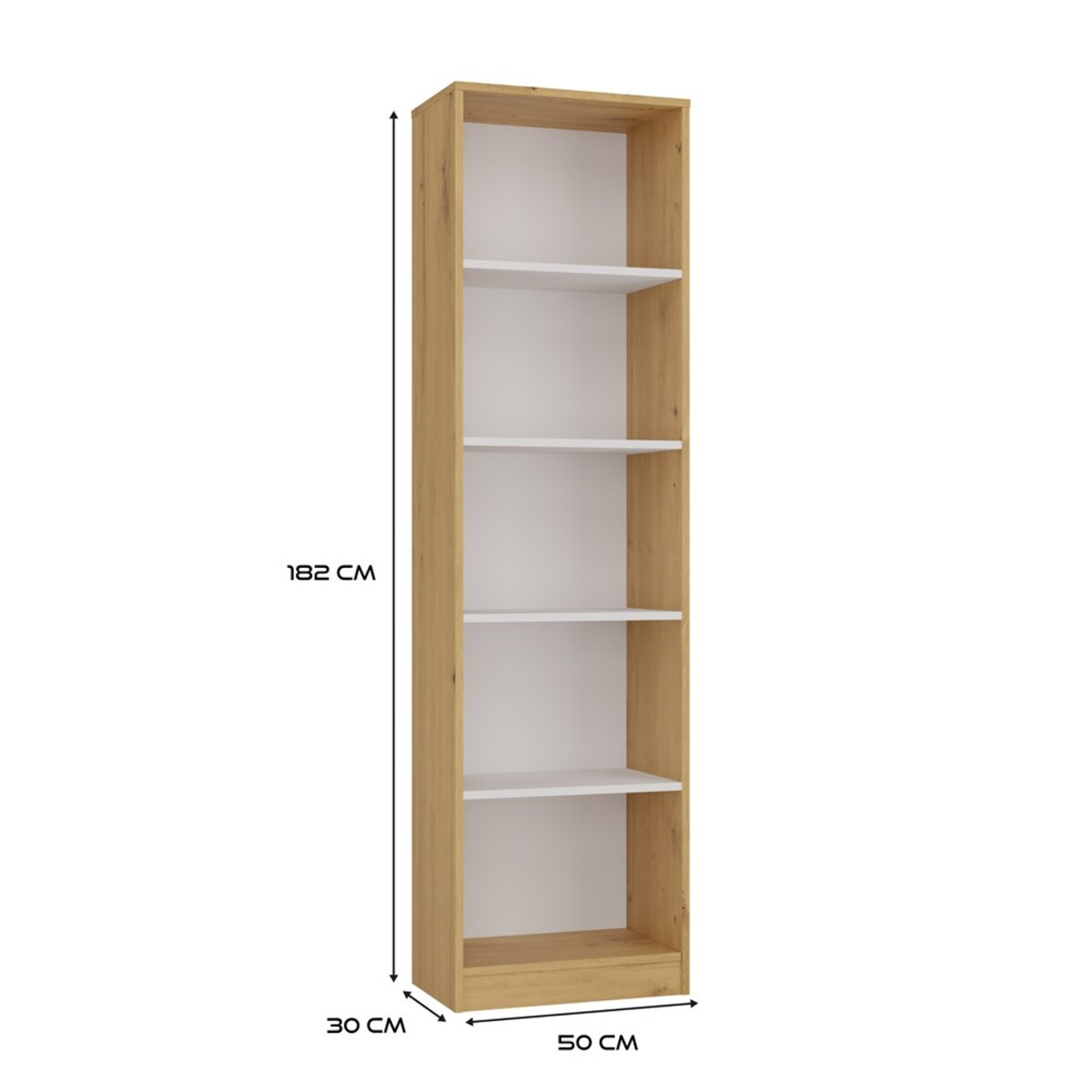 Regał Onyx R50 DĄB ARTISAN BIEL