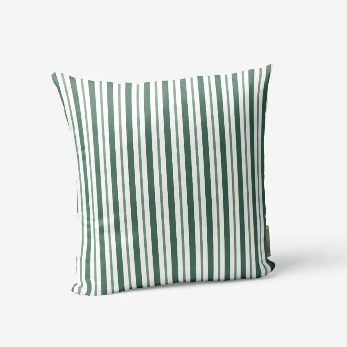 Poduszka świąteczna - klasyczne zielone świąteczne paski