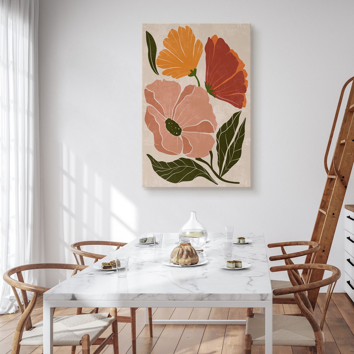 Obraz Kolorowe Pastelowe Polne Kwiaty 30x40cm