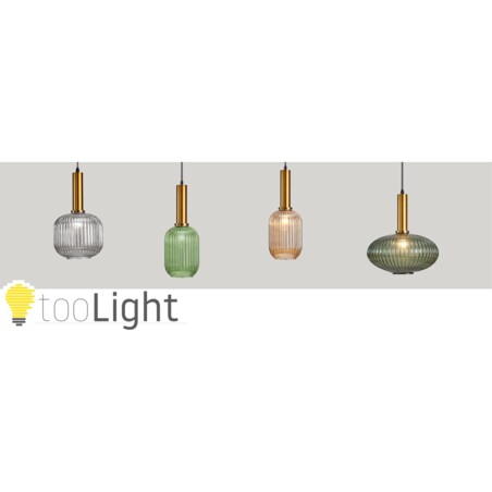 Lampa Sufitowa Wisząca Szklana Kolory Zielona