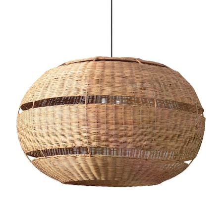 Zewnętrzna lampa wisząca Boho ABR-LW19-BH-E27 Abruzzo IP65 ratan brąz