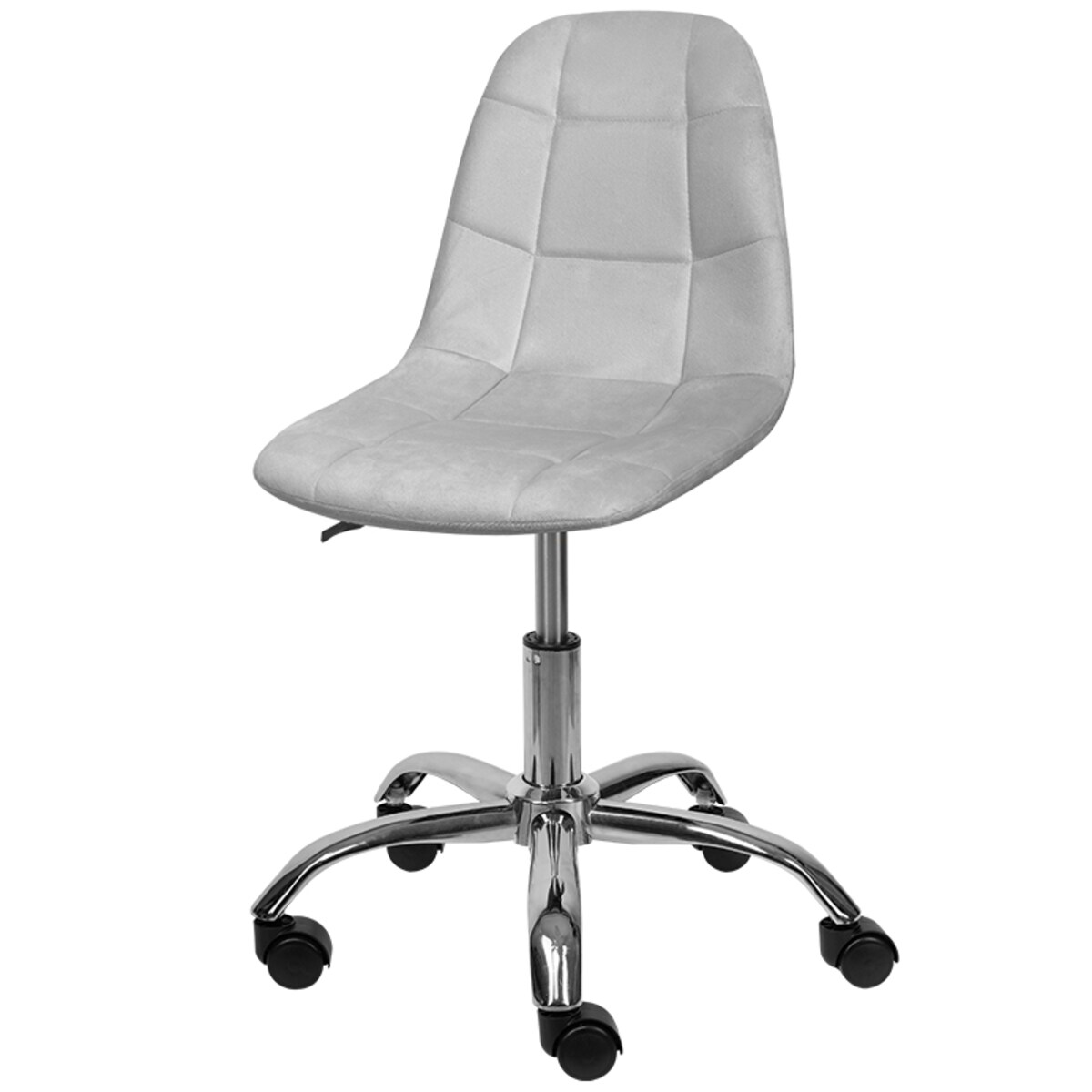 Krzesło biurowe obrotowe nowoczesne pikowane szare