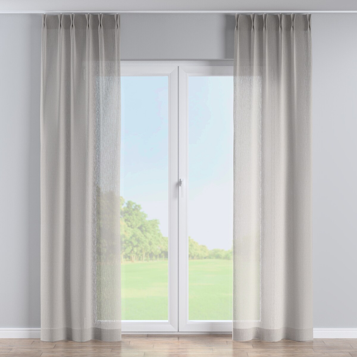 Zasłona na haczykach flex podwójnych 130x245 jasno beżowy