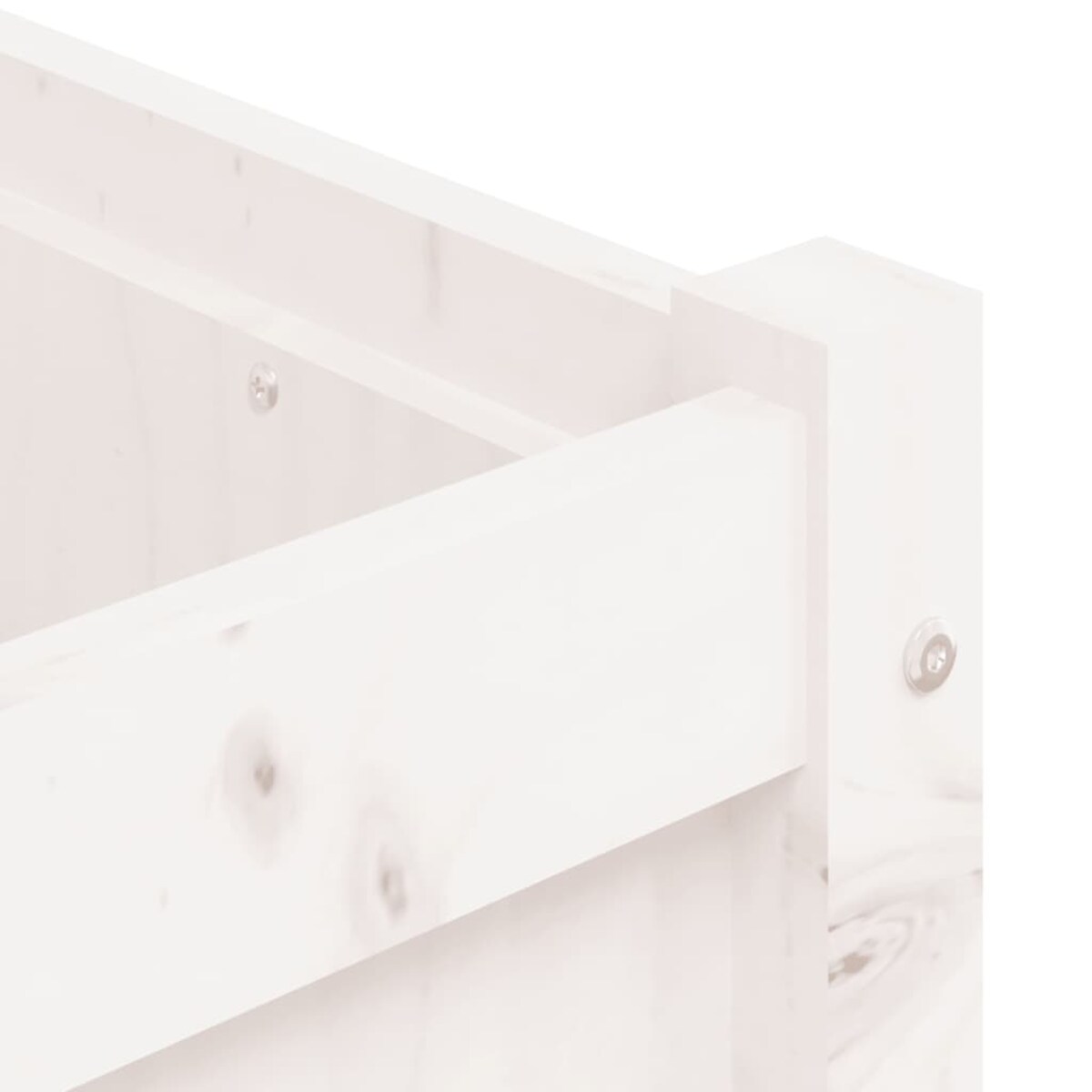 vidaXL Donica ogrodowa, biała, 180x50x50 cm, lite drewno sosnowe