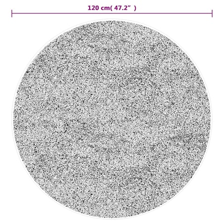 vidaXL Dywan z możliwością prania, kolorowy, Ø120 cm, antypoślizgowy